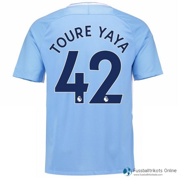 Manchester City Trikot Heim Toure Yaya 2017-18 Fussballtrikots Günstig